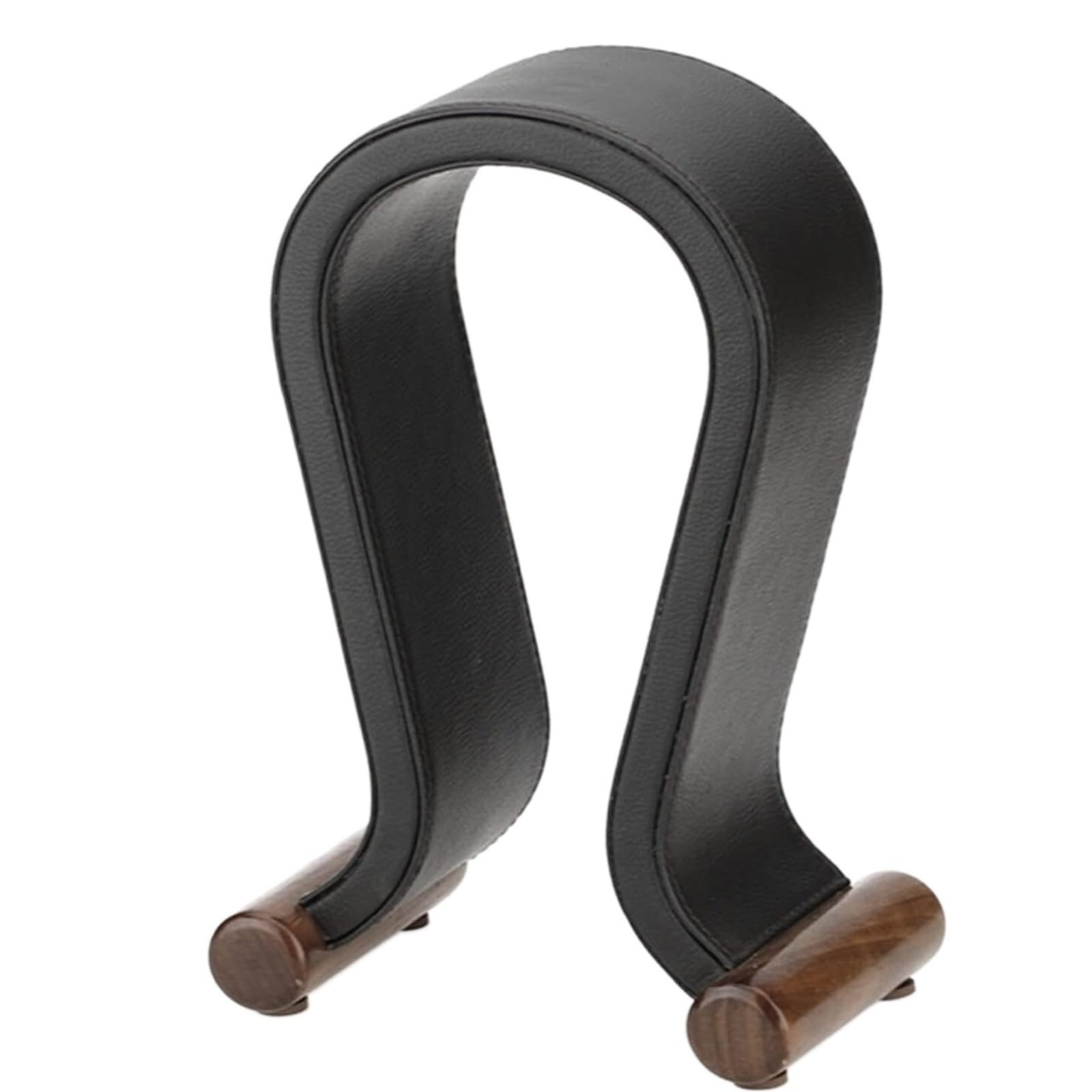 Kopfhörerständer Leder-Kopfhörerständer, Gaming-Headset-Ständer, Holz-Kopfhörerhalter, Schreibtisch-Disply-Regal Stabil & Platzsparend(A)