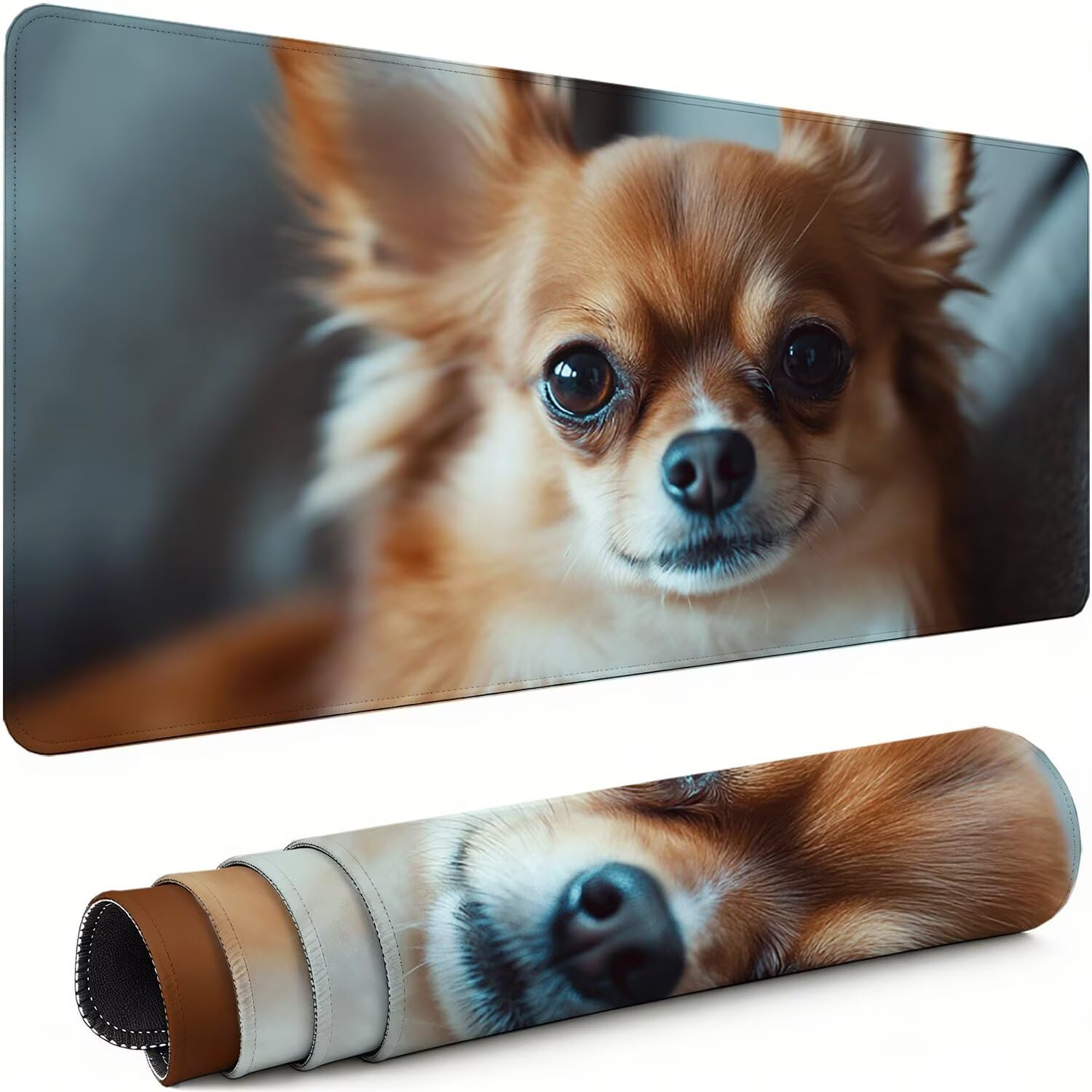 Gaming Mauspad XXL 1200x600x3mm Tier Mousepad, Große Speed rutschfeste Schreibtischunterlage Hund Verbessert Präzision und Geschwindigkeit mit Stoßdämpfung für Tastatur und Maus Homeoffice xg-983