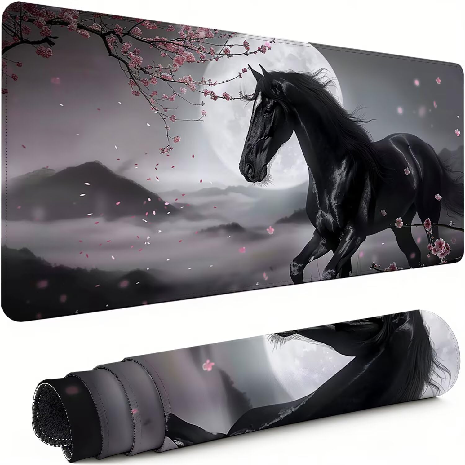 Mousepad XXL Gaming Wald , Rutschfeste Gummibasis & Geschmeidige Mikrofaser Oberfläche, Mauspad Verbessert Präzision und Geschwindigkeit Schreibtischunterlage Dashan für Gamer Bürobedarf xg-963