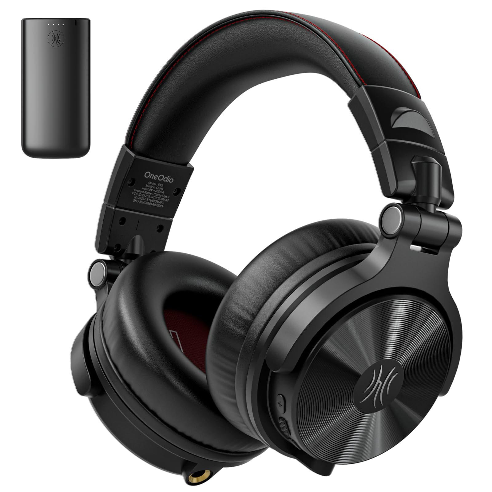 OneOdio Studio Max 2 Kabellose DJ-Kopfhörer – 9 ms Niedriglatenz, 120h Akku, LDAC, Hi-Res Wireless, 4 Modi (Transmitter/Bluetooth/3.5mm/6.35mm), Professionell für Studio/Mixing/Keyboard/Gaming