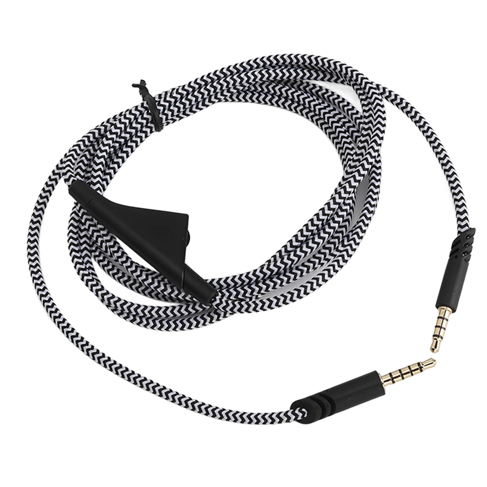 Ersatz-geflochtenes Headset-Verlängerungskabel für Astro A10, A40 und A40TR – Gaming-Kopfhörerverlängerung mit Lautstärkeregler, 3,5-mm-Goldplattierter Stecker, 6,6 Fuß