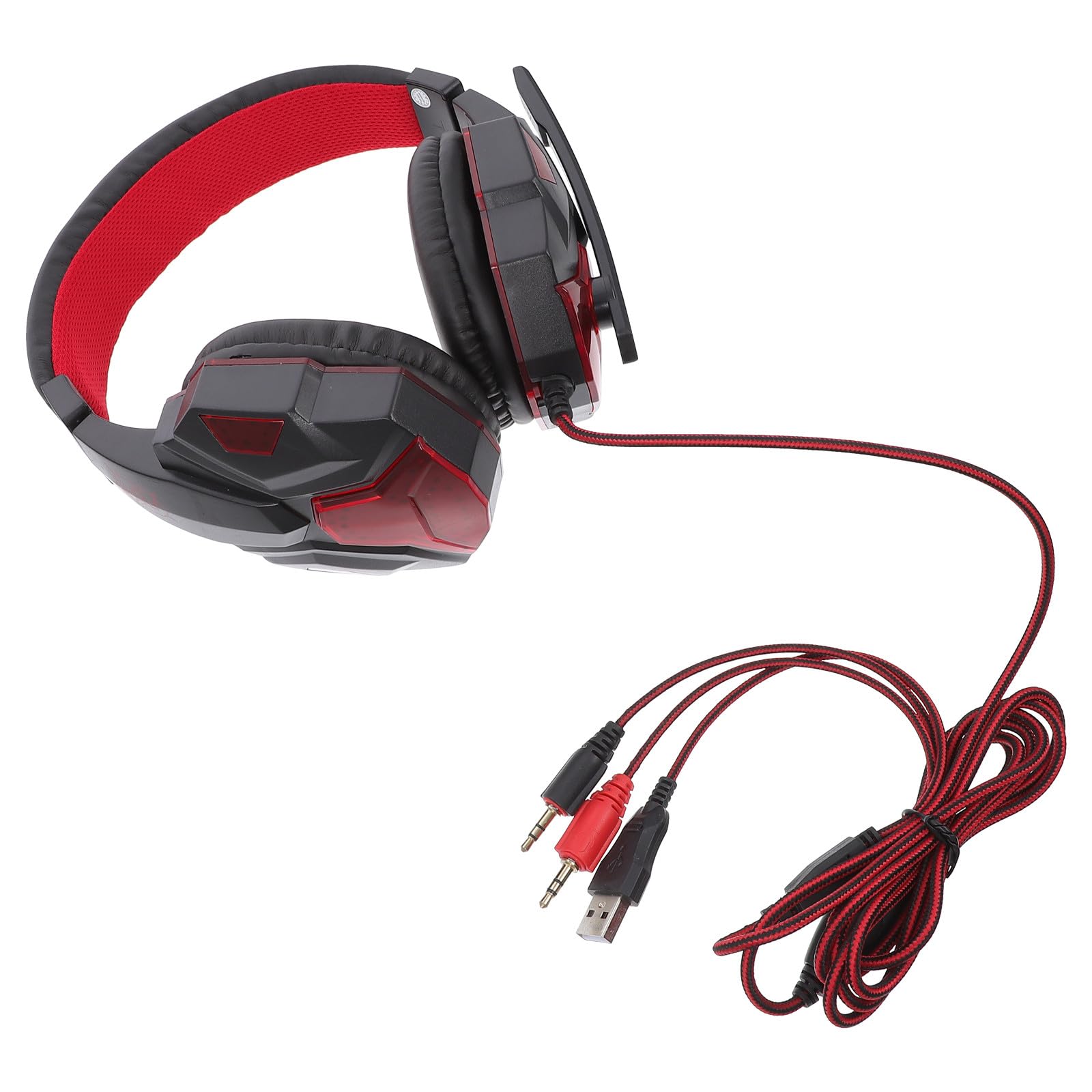 Toddmomy Gaming Kopfhörer mit Mikrofon und Geräuschunterdrückender Funktion Atmungsaktive Protein Ohrpolster und Geflochtenes USB Kabel Fürpc Gaming und Streaming