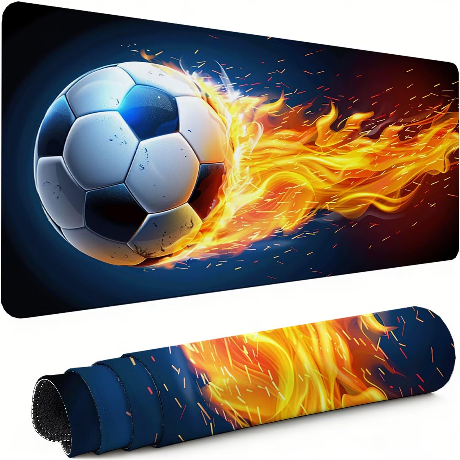 Mousepad XXL Gaming Rot , Rutschfeste Gummibasis & Geschmeidige Mikrofaser Oberfläche, Mauspad Verbessert Präzision und Geschwindigkeit Schreibtischunterlage Katze für Gamer Study Bürobedarf xg-1005