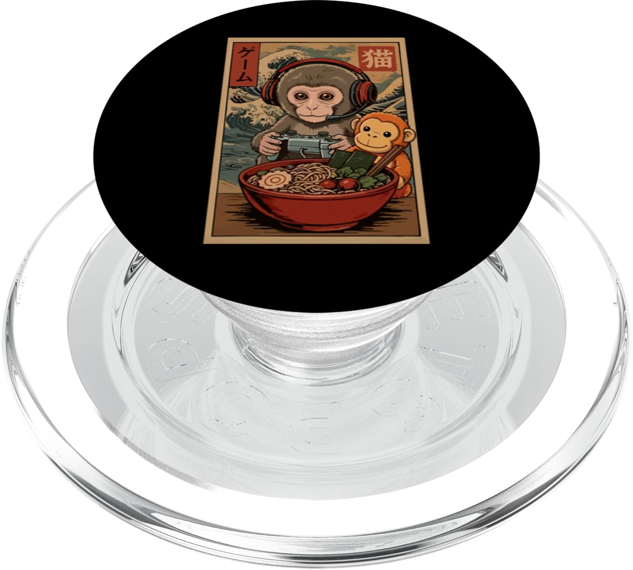 Punch Monkey Ramen-Gaming-Headset Great Wave Punch Monkey PopSockets PopGrip für MagSafe