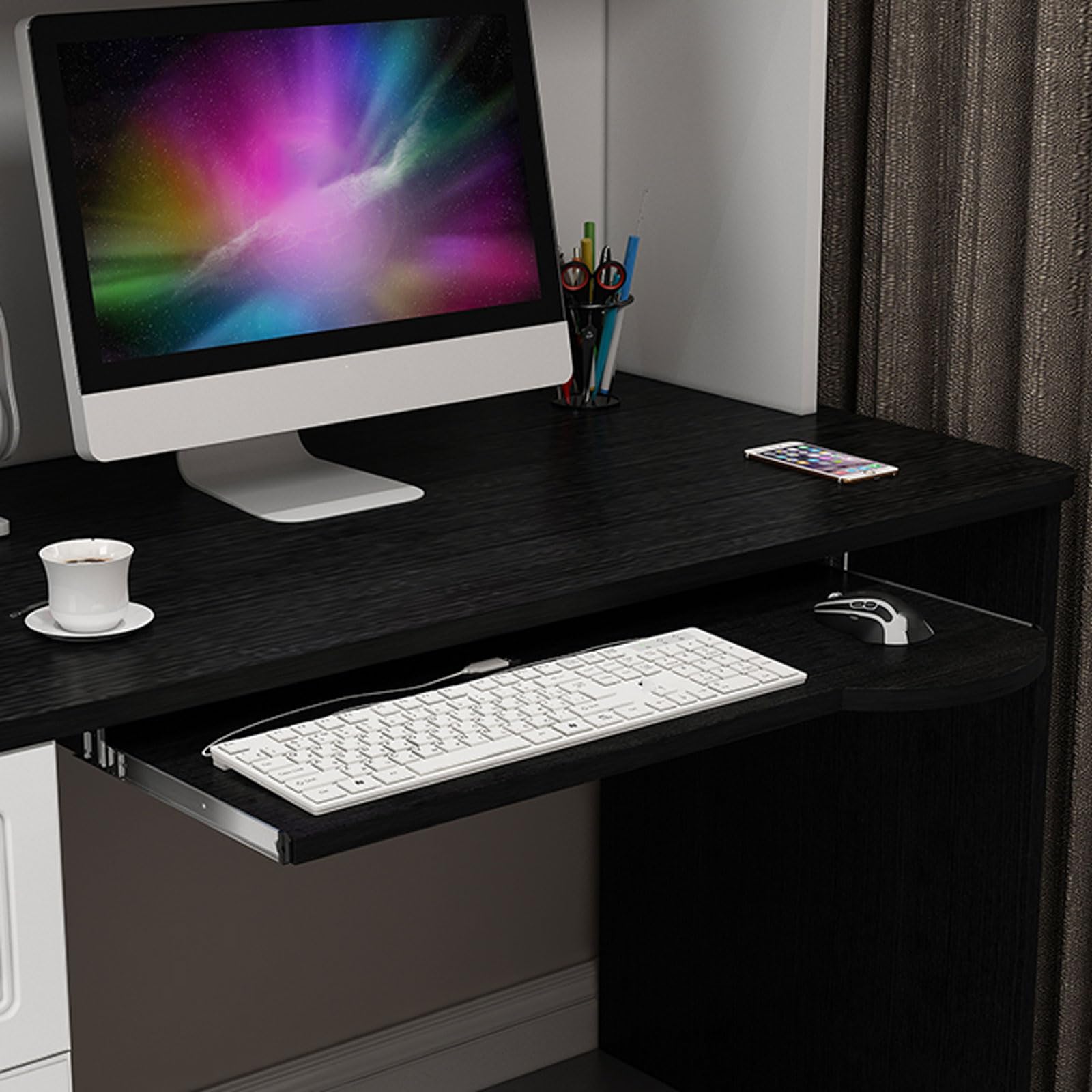 Tastaturablage für Tastatur und Maus, einfache Installation, perfekt für Zuhause, Büro, Gaming