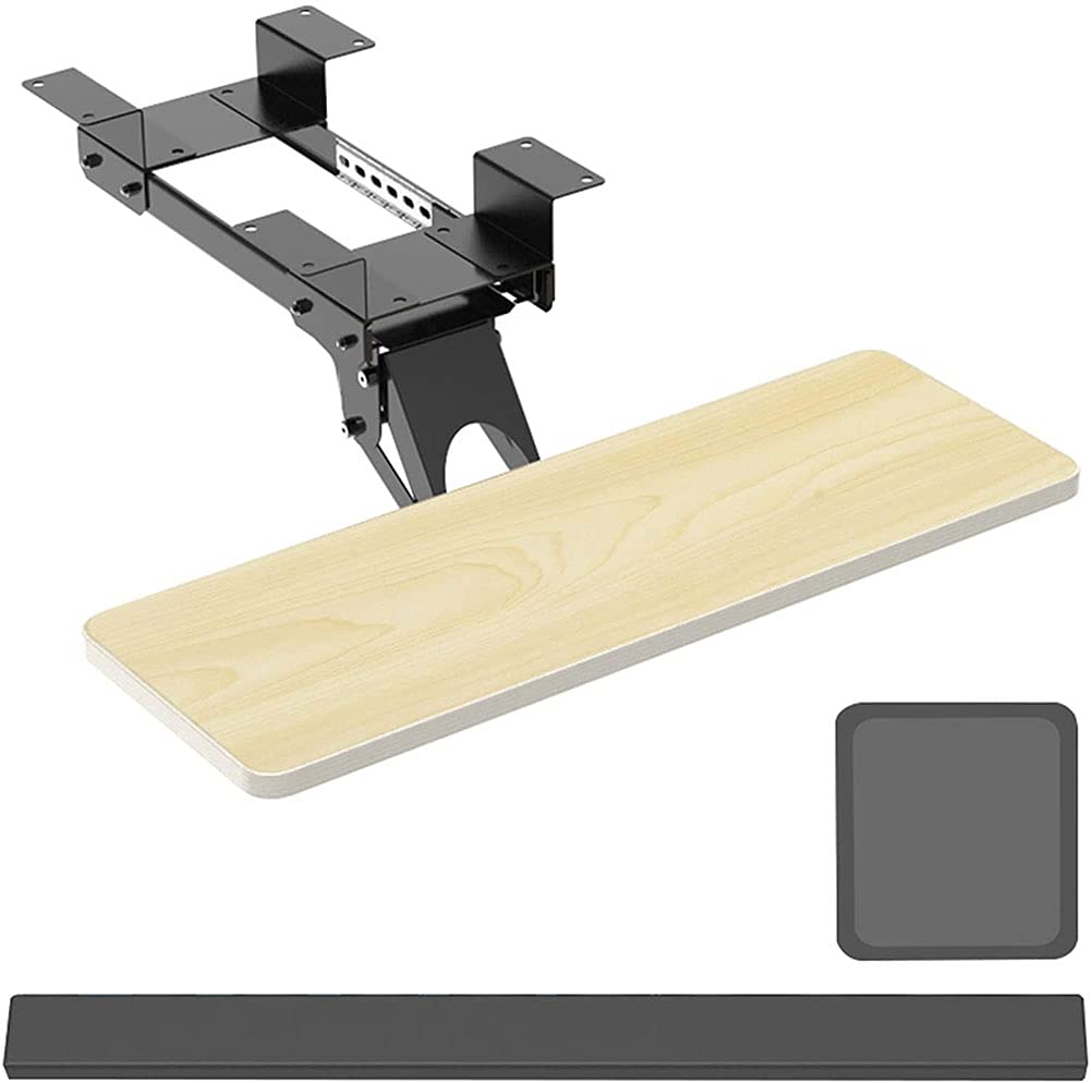 Verstellbare Tastaturablage unter dem Schreibtisch, Maus und Tastatur-Plattform, platzsparend, für Heimbüro und Gaming-Setup