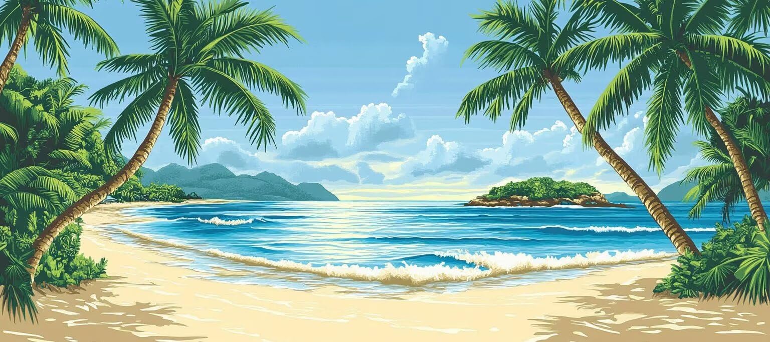 Gaming Mauspad, 100x200cmx3mm GroßEs Mousepad,wasserdichte Gewebe, Rutschfester Gummiunterseite, BüRobedarf, Verbesserte PräZision Und Geschwindigkeit, Strandblick JX2B-589
