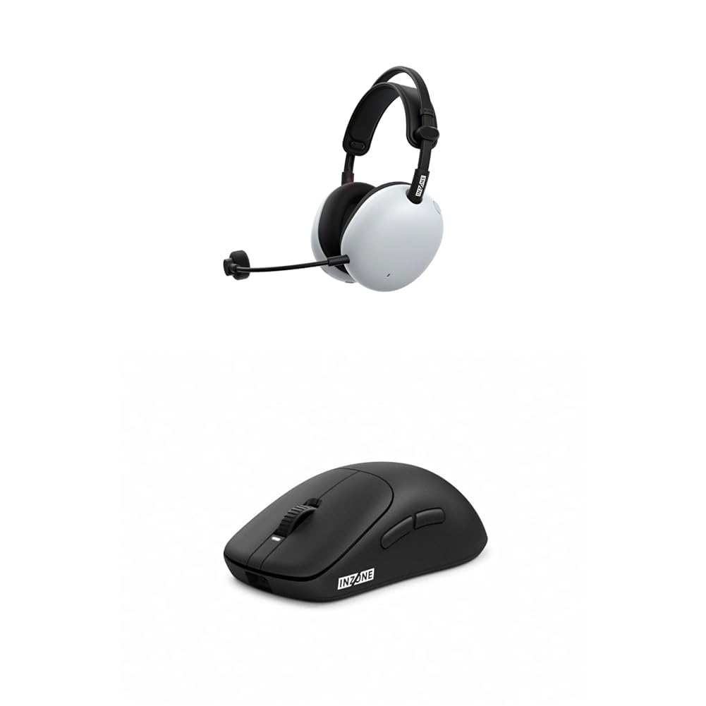 Sony INZONE H9 II kabelloses Gaming-Headset mit Noise Cancelling, weiß + INZONE Gaming-Mouse