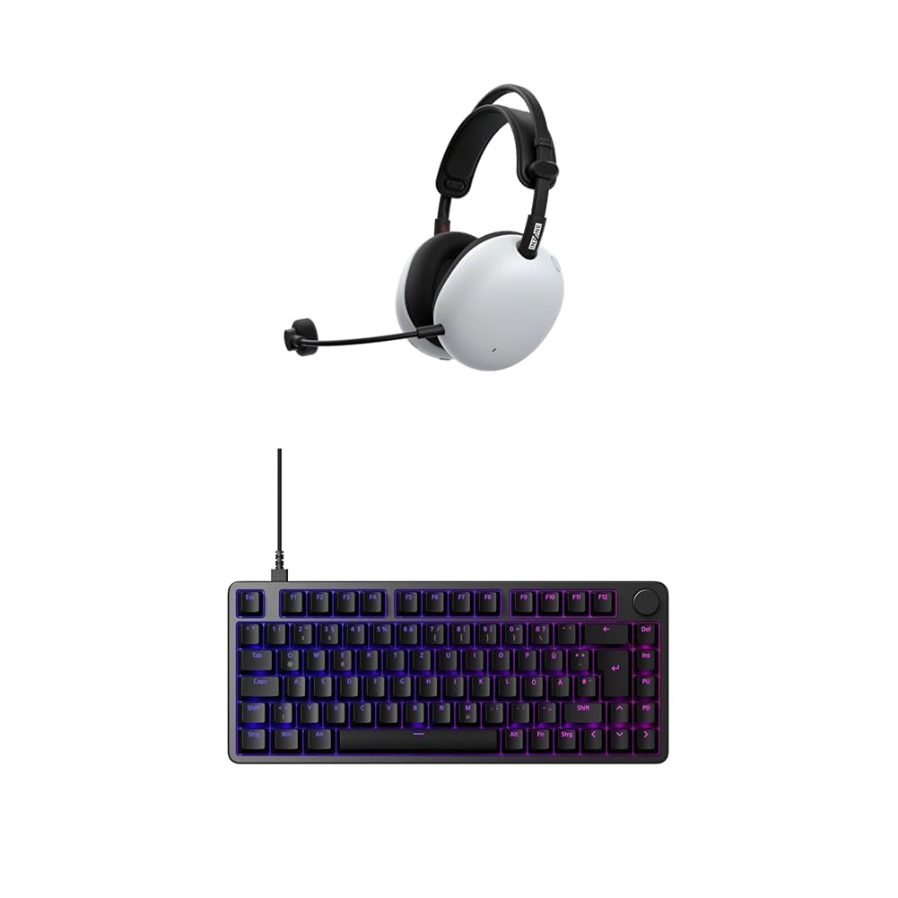 Sony INZONE H9 II kabelloses Gaming-Headset mit Noise Cancelling, weiß + INZONE Keyboard