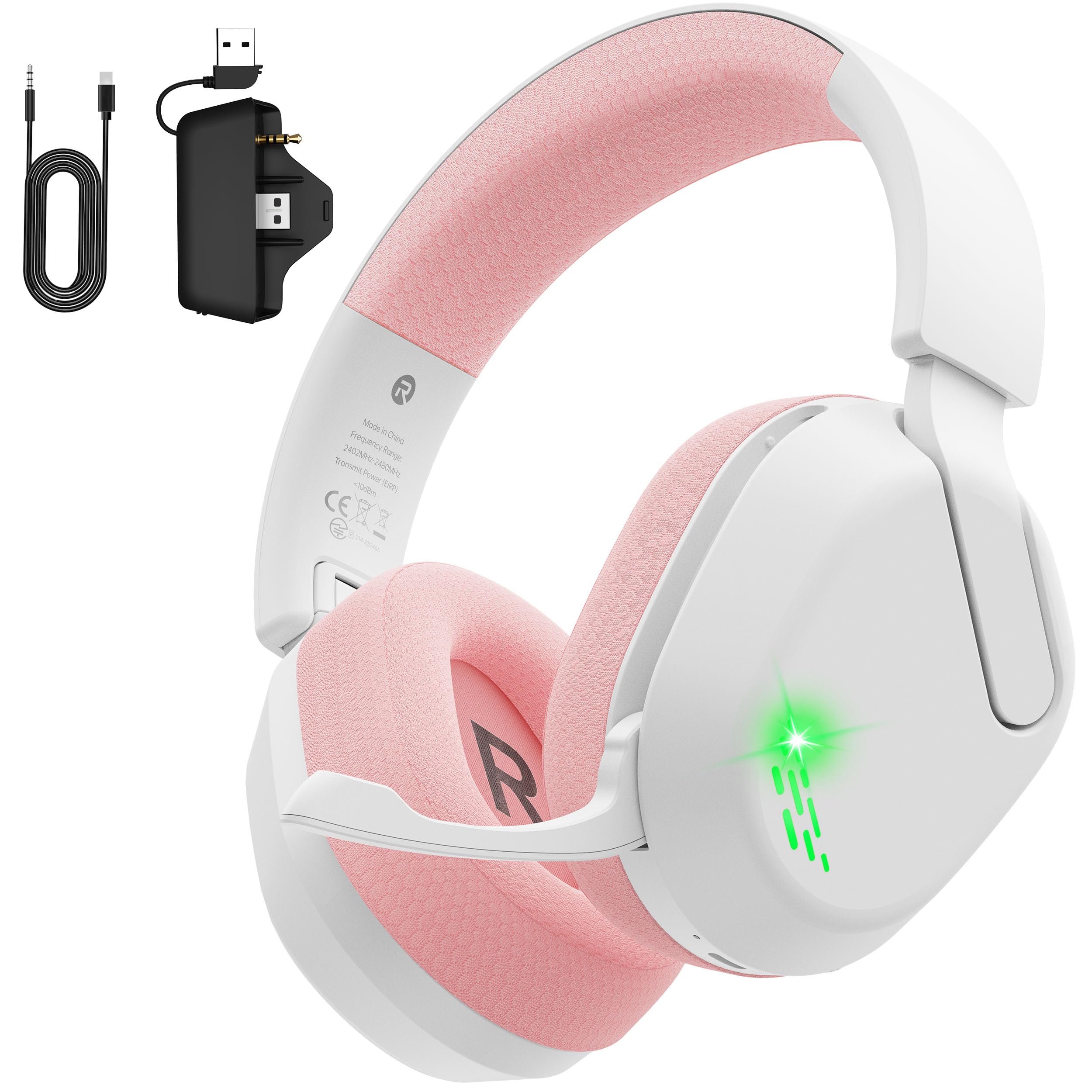 Gvyugke Xbox Headset Wireless, Gaming Headset mit Mikrofon für Xbox Series X/S, Xbox One, PS5/4, PC, Mac, Headset Kabellos mit Geräuschunterdrückendem Mikrofon mit Flip-to-Mute-Funktion, Faltbar