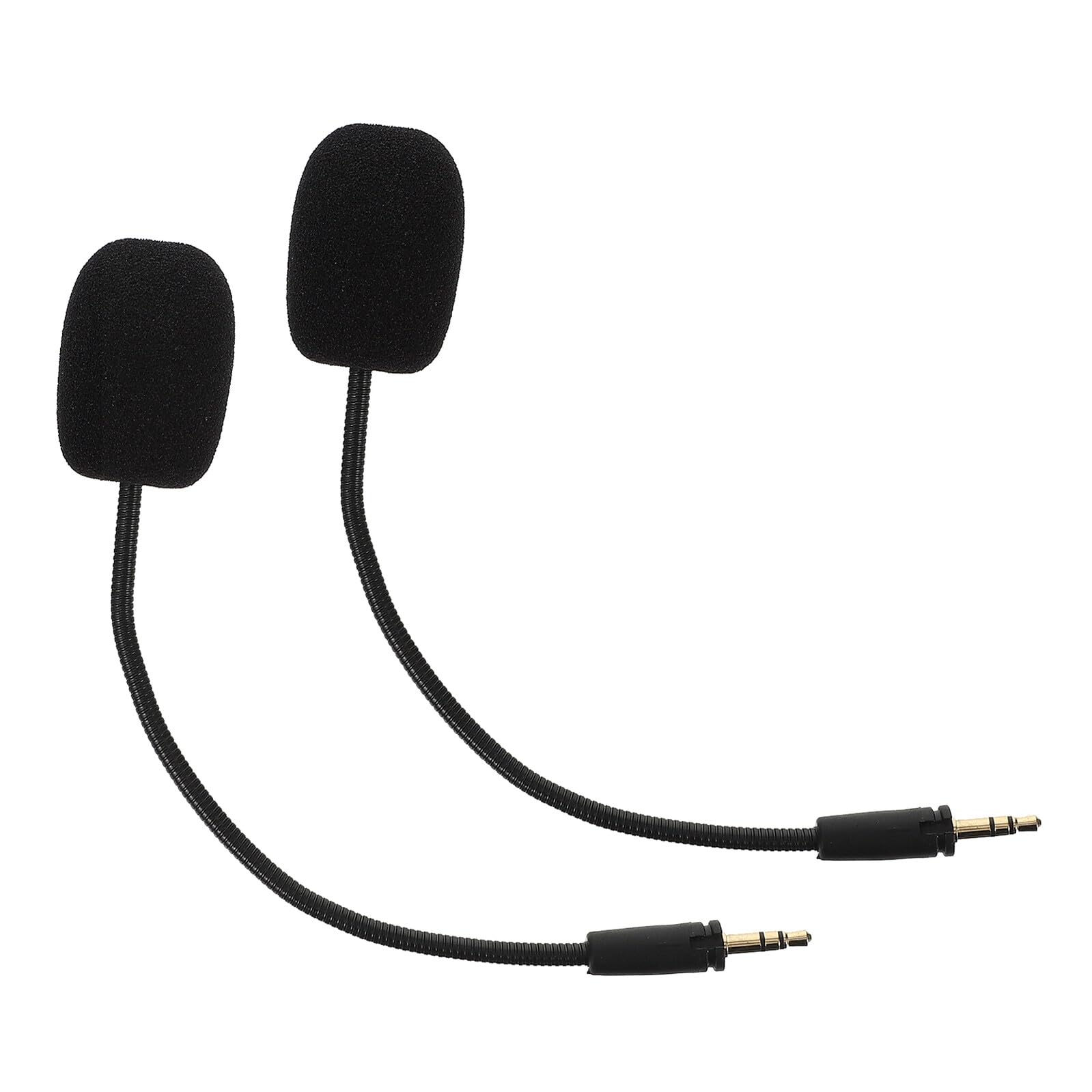 Toddmomy 2 Stück Gaming Headset mit Mikrofon für Heimcomputer und Kopfhörer Schwarze Farbe Schwammkappe Einfache Bedienung und Stummschaltfunktion für Kompetitives