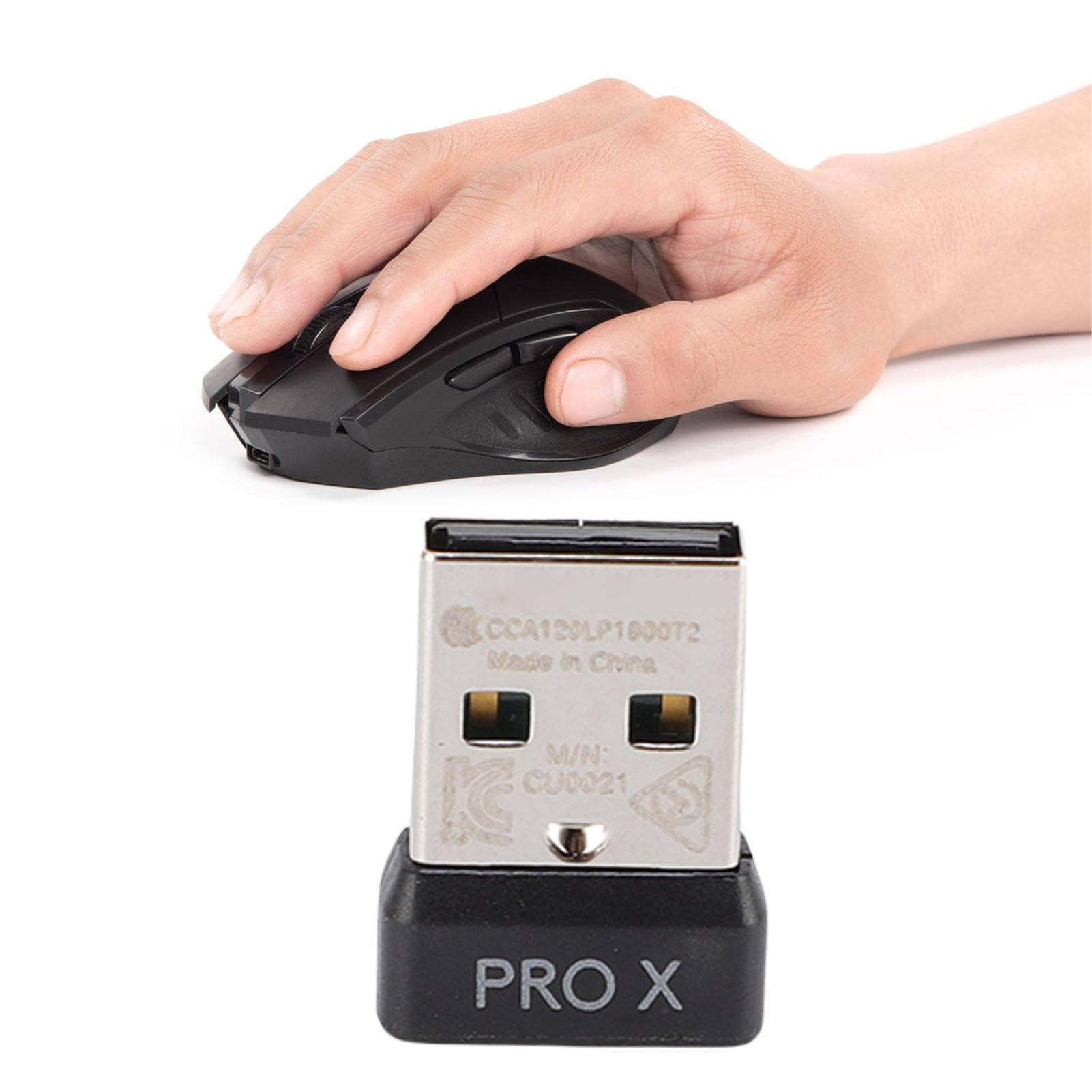 Diyeeni USB-Dongle-Mausempfänger-Adapter, Kabelloser Maus-USB-Empfänger, Schneller Pairing-Ersatz für LogitechGProX-Gaming-Mäuse mit Aufbewahrungstasche