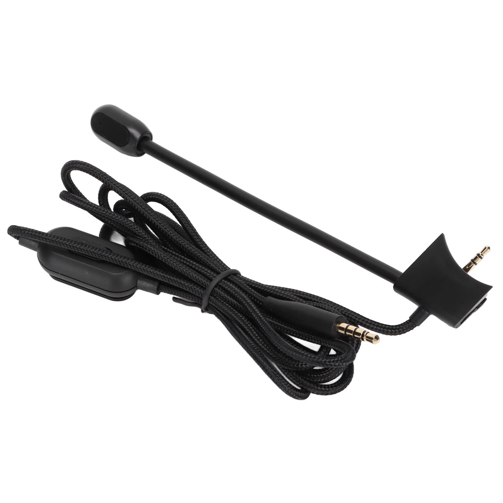 Einstellbare Lautstärke Gaming-Headset-Mikrofonkabel Clear Sound Pickup Game-Kopfhörer-Mikrofonkabel QC35 Kabelloses Game-Headset-Audiokabel Schwarz 1 X Kopfhörerkabel, Plug-and-Play