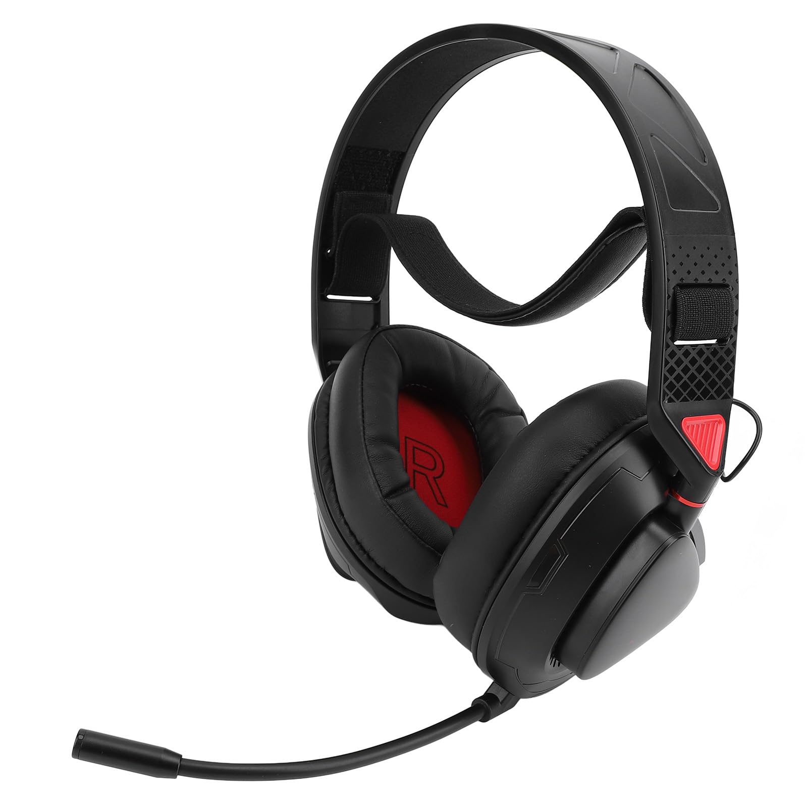 Bewinner PC-Gaming-Headset mit 2,4 G Wireless, Bluetooth, Kabel und, Mikrofon mit Geräuschunterdrückung, Over-Ear-Kopfhörer für PC, Laptop, Switch (Schwarz Rot)
