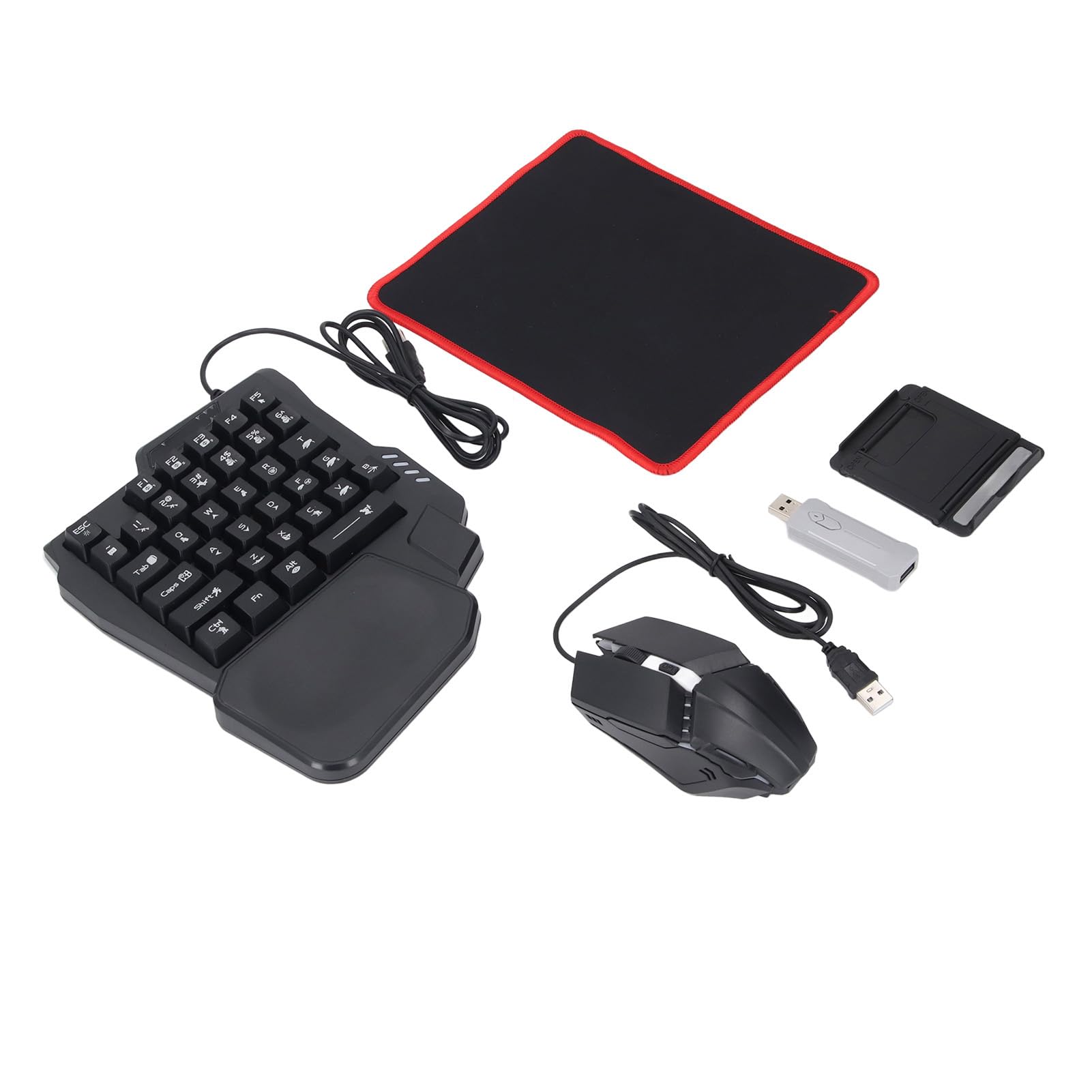 Bewinner Einhand-Gaming-Tastatur- und Maus-Konverter-Set, Mobile Gamepad-Kombination mit BT 5.2, Plug & Play für/HarmonyOS/HyperOS
