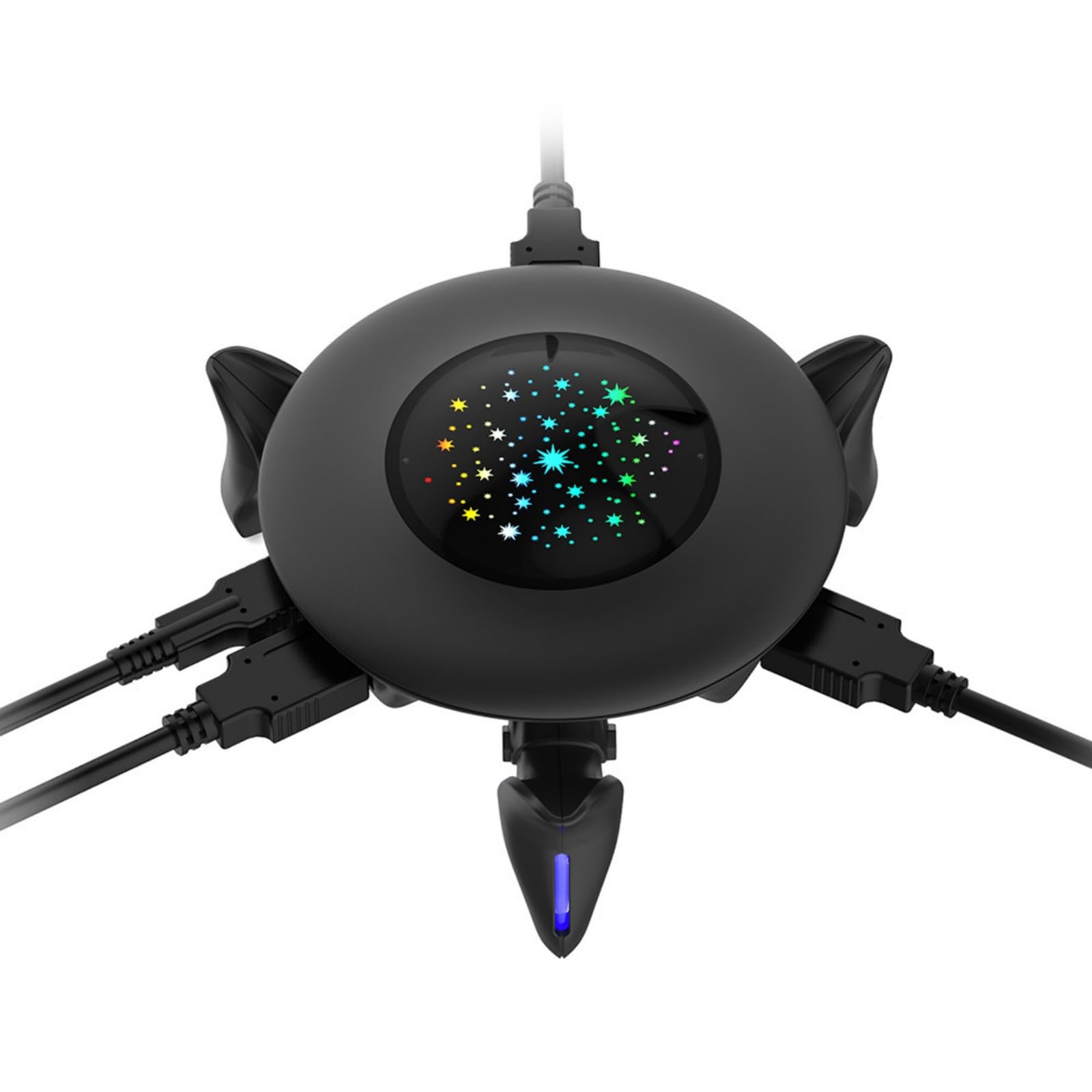 Professioneller Maus Tastatur Adapter, kreisförmiger Multi Plattform Spielekonverter mit bunt leuchtender Tastenbelegung Professioneller runder Gaming mit Tastenbelegung, bunt leuchtender
