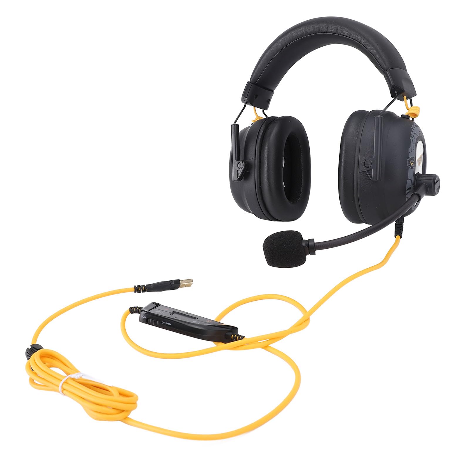 Bewinner Kabelgebundenes USB-Gaming-Headset für PC, Series X|S – 7.1 Surround Sound, 50-mm-Treiber, Mikrofon mit Geräuschunterdrückung, Individuelle Software, Leicht (Black)
