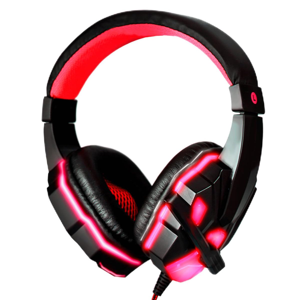 Gaming Headset mit 40mm Lautsprecher Rot Geräuschunterdrückendes Mikrofon und Hautfreundlichen Ohrpolstern Fürpc und Spielkonsole
