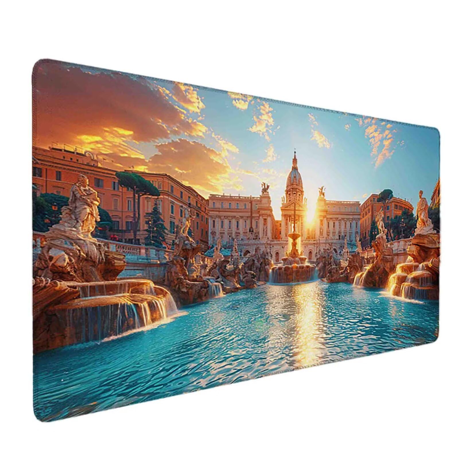 Mauspad 1200 x 600 Italien Mauspad Petersdom Schreibtischunterlage mit Genähten Kanten Rutschfester Mousepad XXL, Tischunterlage Schreibtisch für Maus und Tastatur, Home Office, Gaming Zubehör c6963