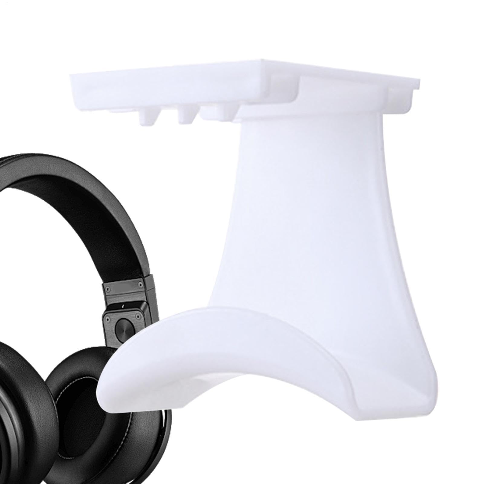 Schreibtisch-Kopfhörerhalter, selbstklebende Hakenhalterung, Headset-Aufhänger, kompaktes, platzsparendes Design, starkes Stützsystem, langlebige Struktur für Controller-Aufbewahrung, Gaming, Büro-Ein