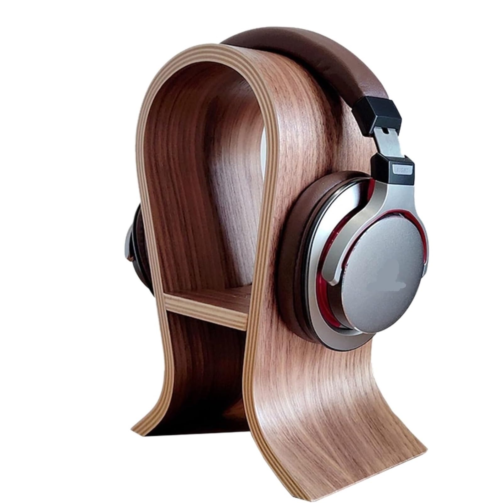 Kopfhörerständer, Gaming-Kopfhörer-Display in Walnuss-Finish, kreativer Computer-Kopfhörer-Ständer for PC-Gaming-Headsets