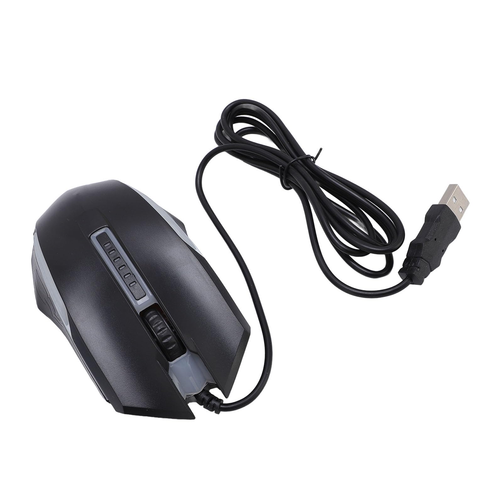 Bewinner USB-Maus mit Kabel, 1200 DPI, Optische RGB-Computermaus mit Bequemem Griff für Laptop und Desktop, Kabelgebundene USB-Maus für PC, Gaming, Arbeit, Heimbüro