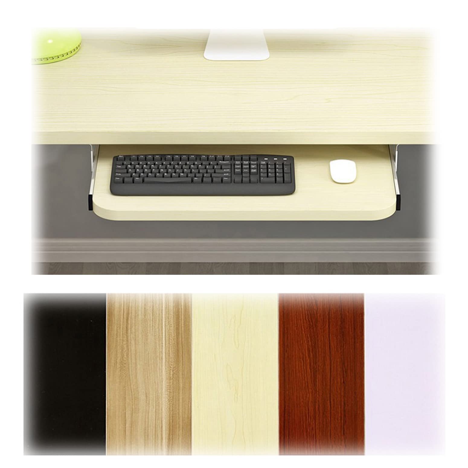 Schreibtischverlängerung aus Holz mit verstellbarer Tastaturablage, unter dem Schreibtischschieber für verbesserte Maus-Sto und Unterstützung, perfekt für Home Office und Gaming