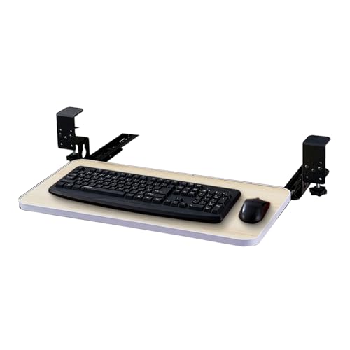 Tastaturablage Der Untertisch-Schiebeplattform für Cuter und Maus, platzsparend, ausziehbares Design für Home Office und Gaming, verstellbare Höhe und einfache Installation
