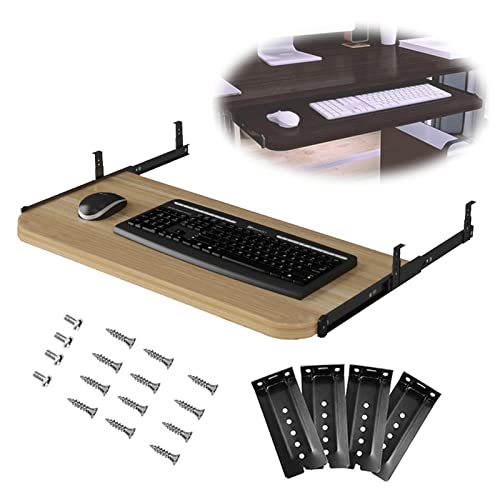 Tastaturablage mit Maus-Plattform unter dem Schreibtisch, Sto Solut, einziehbar, platzsparendes Design für 540, 600, 700 mm, perfekt für Heimbüro und Gaming-Setup.