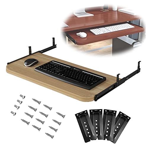 Verstellbare, einziehbare Tastaturablage und Maus, platzsparend, unter dem Schreibtisch, Solut für Home Office und Gaming, passend für 540, 600, 700 mm De