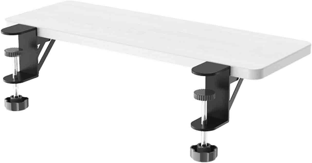 Faltbare Schreibtischverlängerung für Tastatur und Maus, Clip-On-Tablett für Büro und Gaming, einfache Installation, kein Stanzen erforderlich, Größe 65 x 24 cm, Farbe D