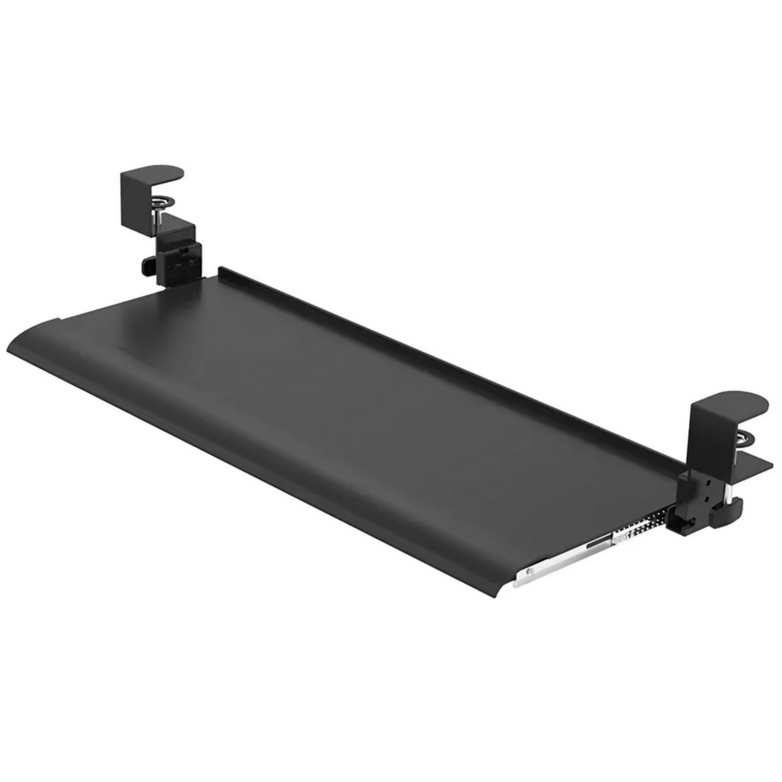 Verstellbare Tastaturablage mit C-Klemmstütze, 68 x 27 cm, ausziehbar unter dem Schreibtisch, für Tisch-Ping und Maus, perfekt für Home Office und Gaming