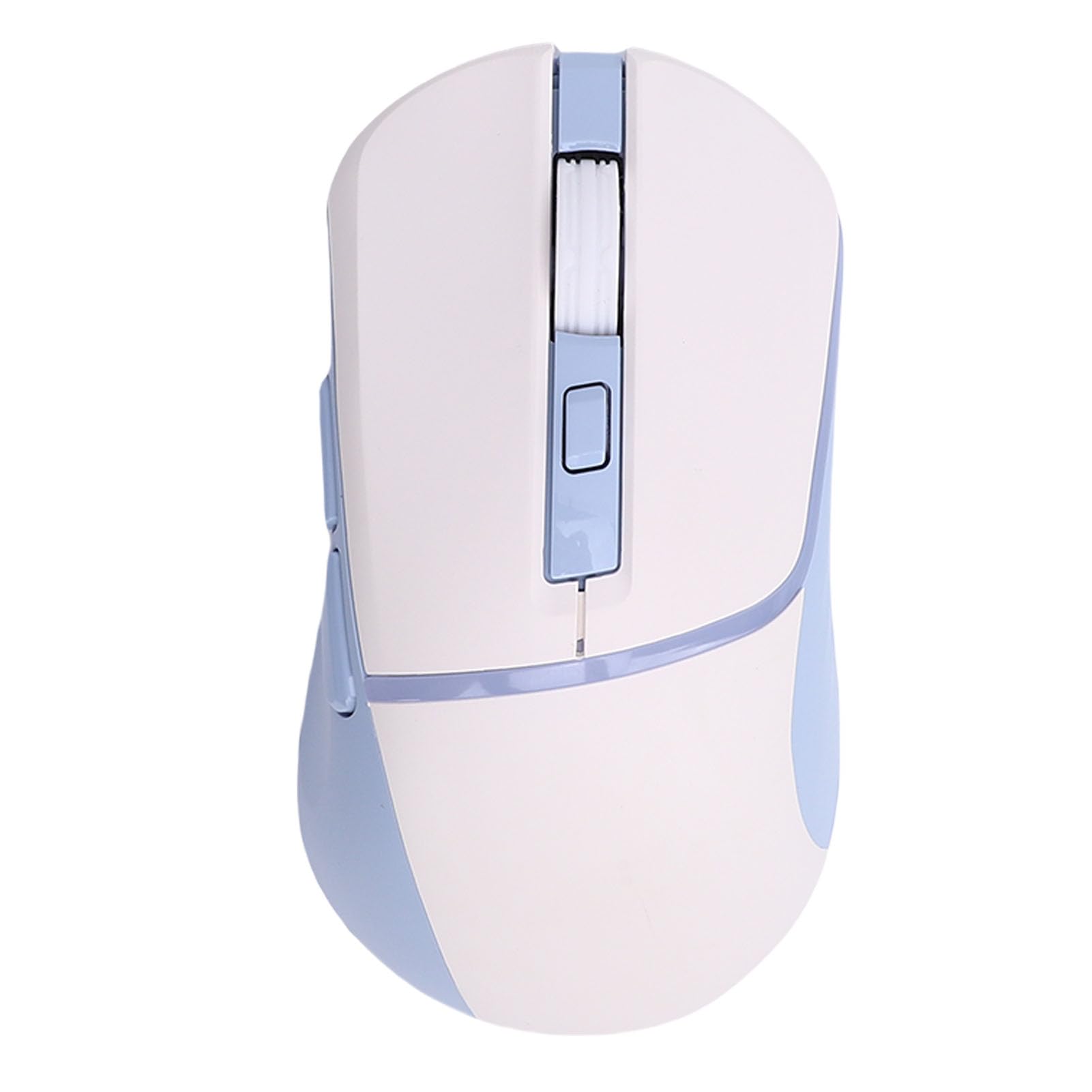 Sxhlseller RGB-Gaming-Maus, Kabellos, Bluetooth 5.3, 2,4 G, Kabelgebunden, 7200 DPI, 6 Programmierbare Tasten, Wiederaufladbar, Ergonomische Optische Maus mit 8 Hintergrundbeleuchtungsmodi (Weiß Blau)