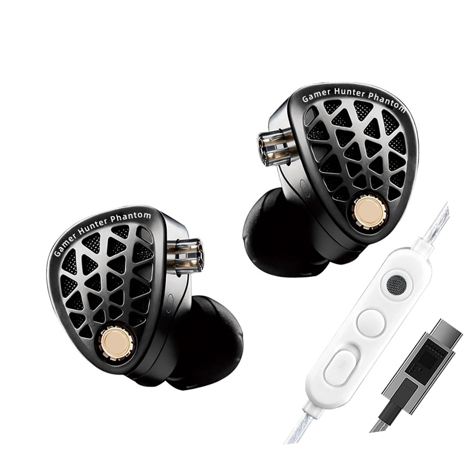 Fidelities Metall-Kopfhörer mit DSP-Gaming-Soundkarte und 4-Band-Physical Tuning für immersive Immersive Ohrhörer für wettbewerbsfähiges Spielen