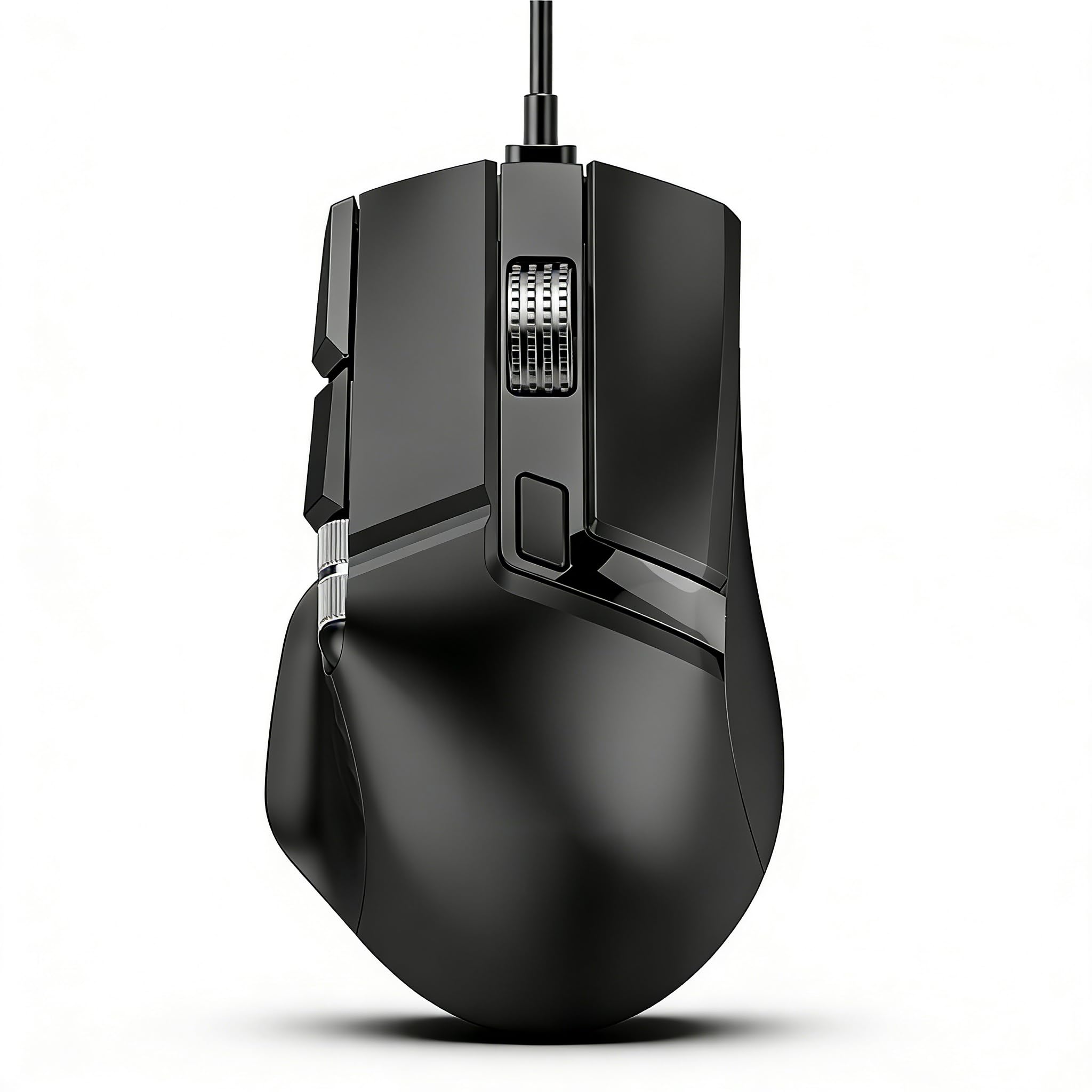 LICAEVEY RGB-Gaming-Maus, Ergonomische Kabelgebundene Maus mit 7 Beleuchtungsmodi und 11 Programmierbaren Tasten, Einstellbare DPI 1200 Bis 12400, für PC-Gaming und Wettkampfspiele