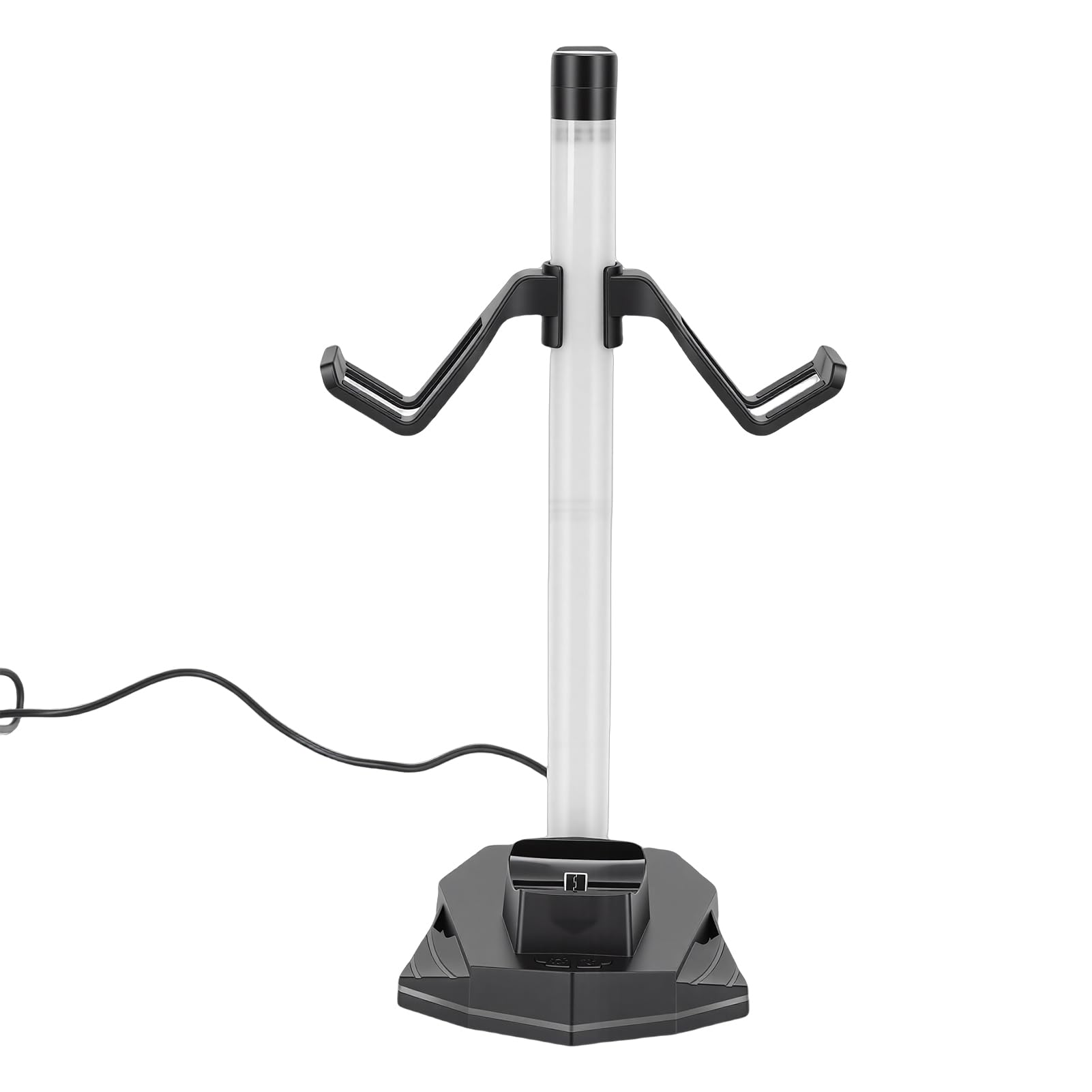 Sorandy 3-in-1-Controller-Ständer, RGB-Gaming-Headset und Ladestation für 2 Pro-Controller mit 2 USB-Anschlüssen und Typ C, Kopfhörerständer mit Abnehmbarem Haken