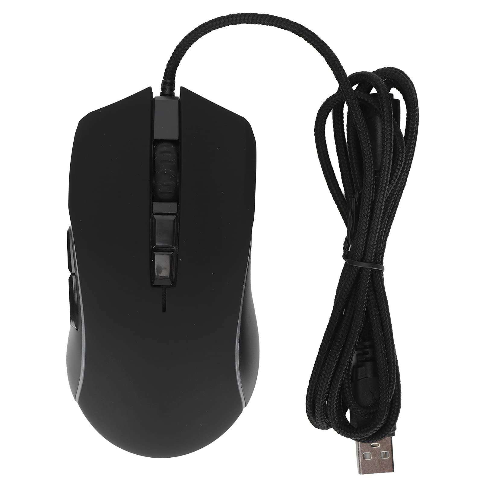 Gaming-Maus, kabelgebundene Maus mit einstellbarem 7200-DPI, ergonomische RGB-Beleuchtungsmaus für Gamer – Desktop und Laptop, 7-Tasten-USB-Computermaus mit 6