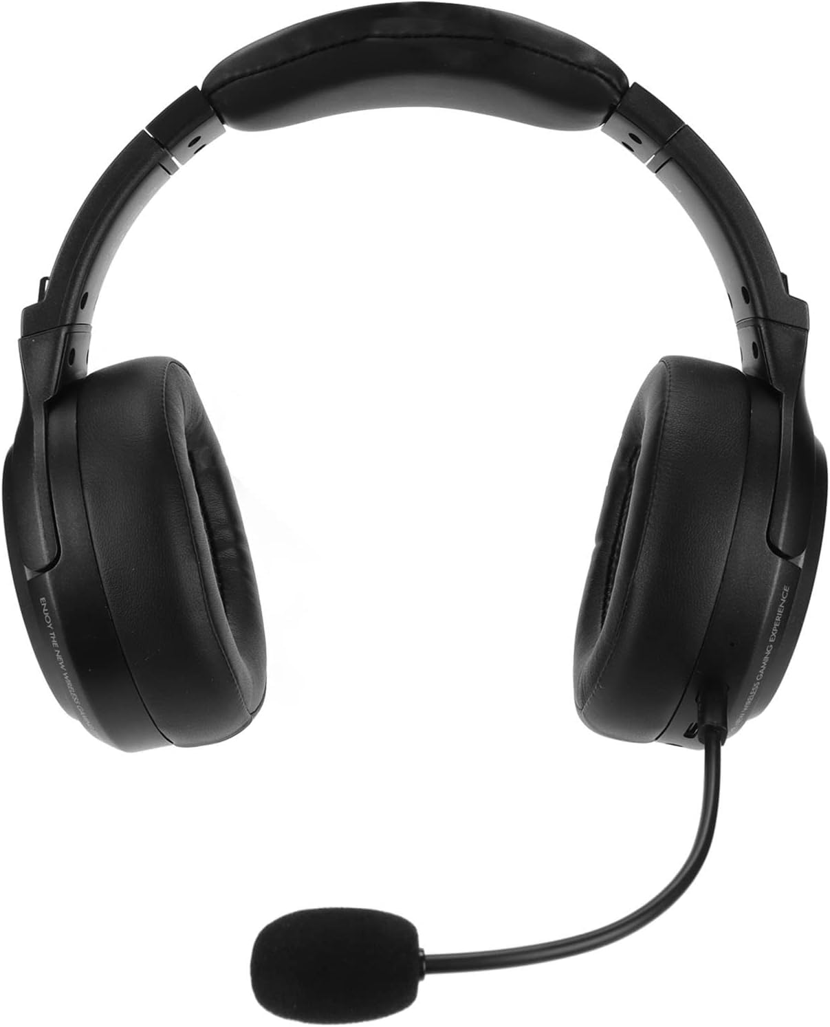 Gaming-Headset mit 40-mm-Treiber und Typ-C-Aufladung, wiederaufladbares Spiel-Headset mit 48-Stunden-Akku für Desktop und Handy (schwarz), praktisches Design