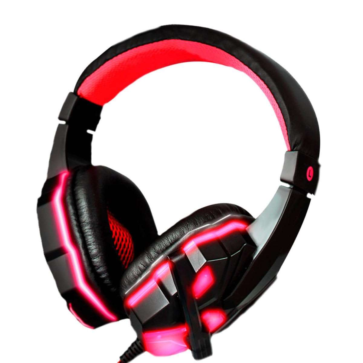 ULTECHNOVO Gaming Headset 40mm Lautsprecher mit 3,5 mm USB Anschluss und Geräuschunterdrückendem Mikrofon Beleuchtung Kompatibel mit PlayStation 4 und 5