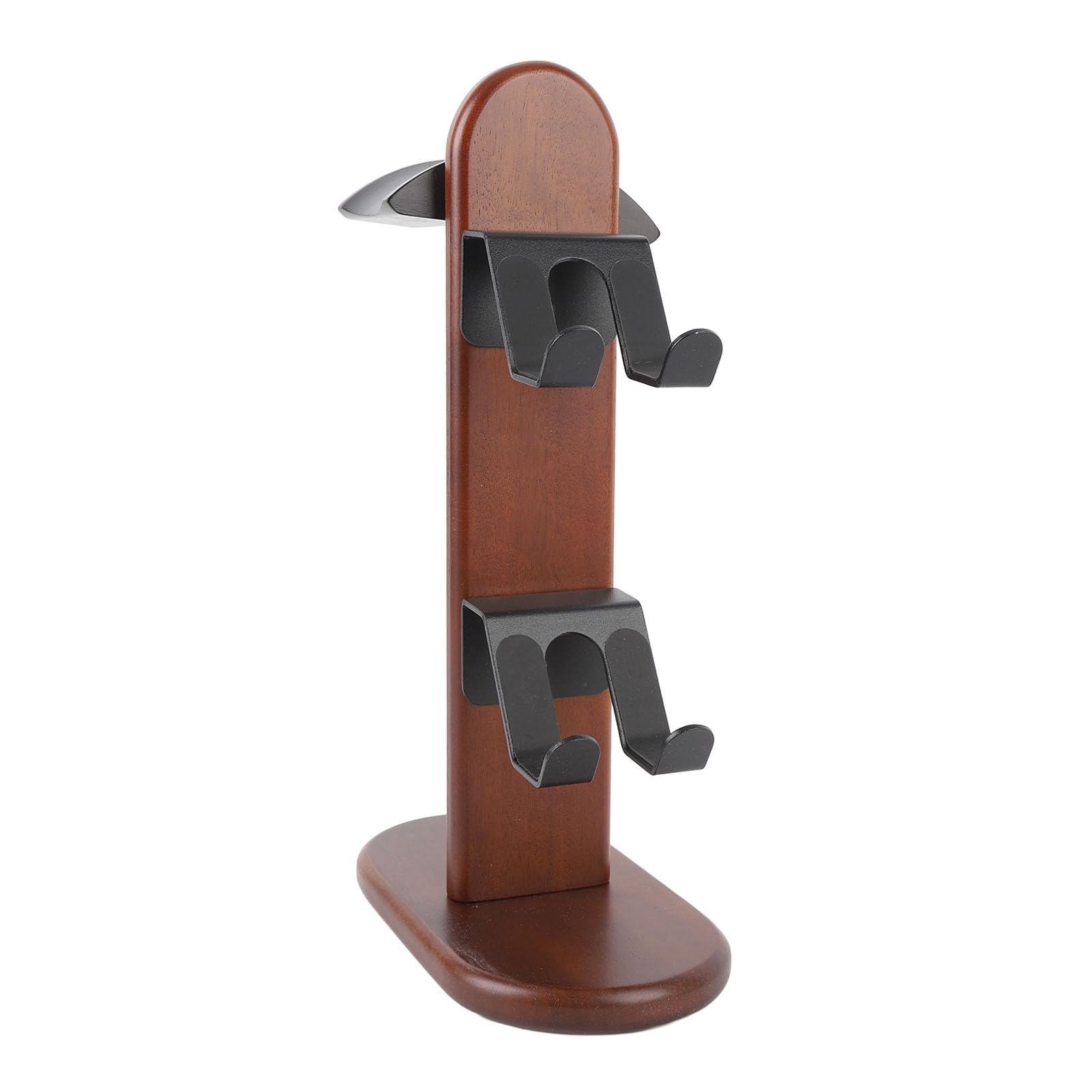 Naroote Controller-Halter Desktop-Gaming-Ständer aus Holz mit Kopfhörerständer für Controller, Organizer aus Massivem Walnussholz für 3 und Headsets