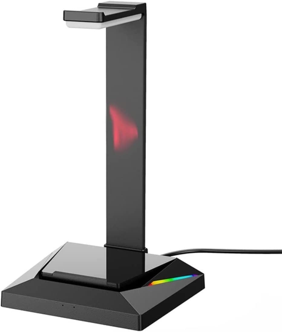 Kopfhörerständer, USB-Gaming-Headset-Kopfhörer-Aufbewahrungsregal mit Typ-C-Ladeanschluss, Computerzubehör, Kopfhörerständer