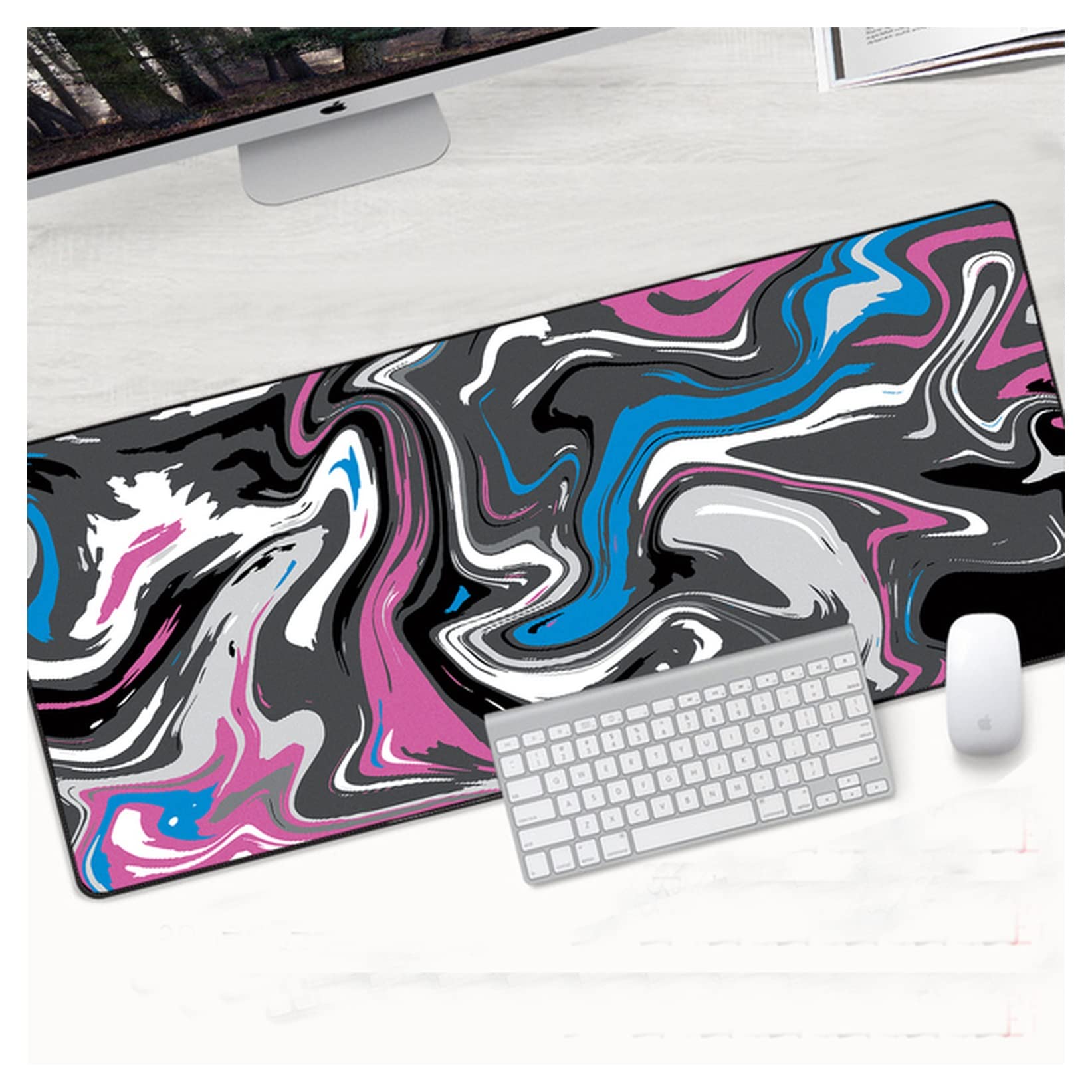 Mauspad, 900 x 400 mm, XXL, Gaming-Mauspad, groß, Gummi, Gamer, Kunsttisch, Computer-Mauspad, weiches Mause-Pad, XL, abstrakte Tastatur, Schreibtisch, Spielmatten, Gaming-Mauspad