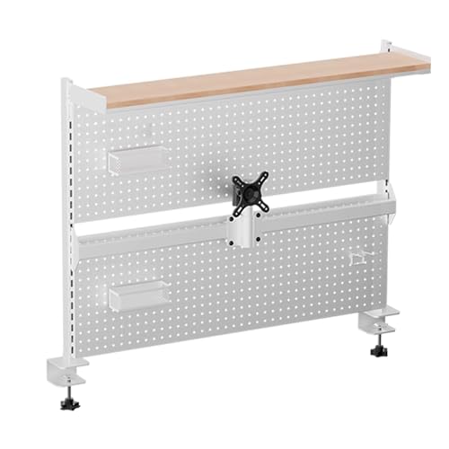 Metall-Schreibtisch-Stecktafel mit Monitorständer, passend für 81,3 cm große Monitore, Gaming- und Heimbüro-Organizer für Computerzubehör