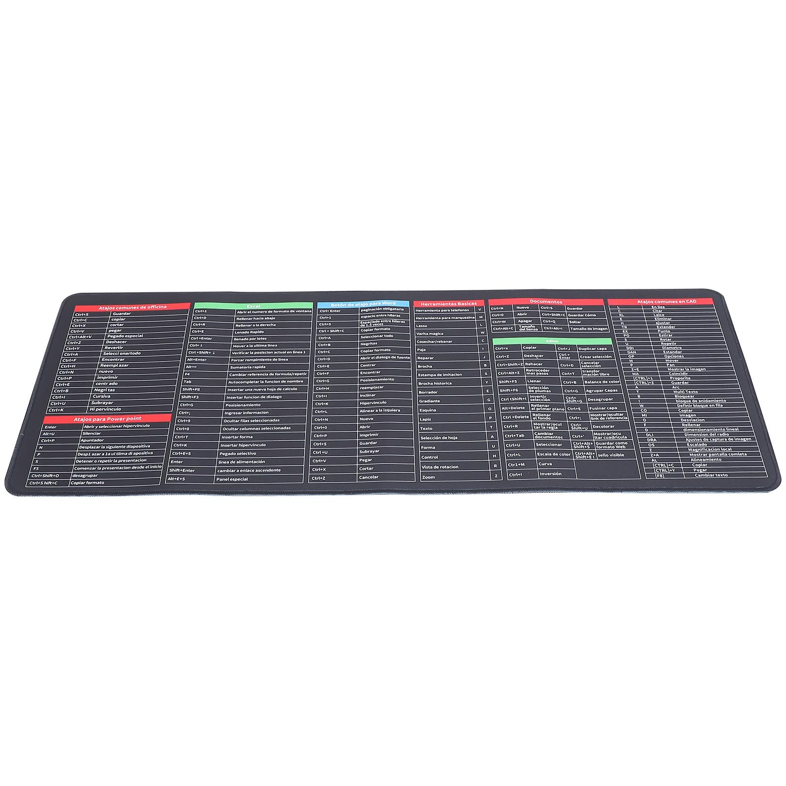 BETOOKY Multifunktionale mit Rutschfester Unterseite Schreibtischunterlage aus Gummi und Stoff 300x800x3mm als Maus und Tastaturpad für Büro und Gaming