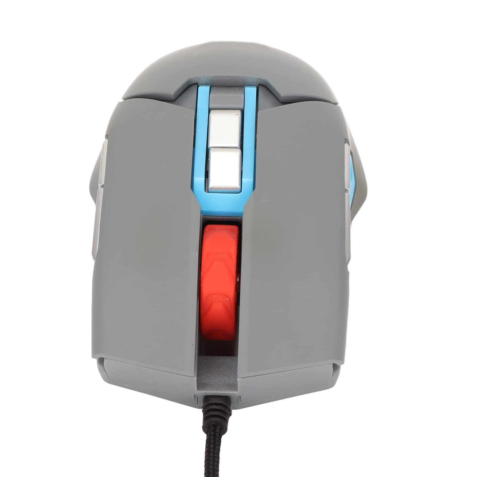 Sprach-Gaming-Maus mit 9 Tasten, Ergonomischem Design, Integriertem Mikrofon, Lautsprecher und Farbiger Hintergrundbeleuchtung, 3 DPI-Stufen für Büro-Gaming-Design
