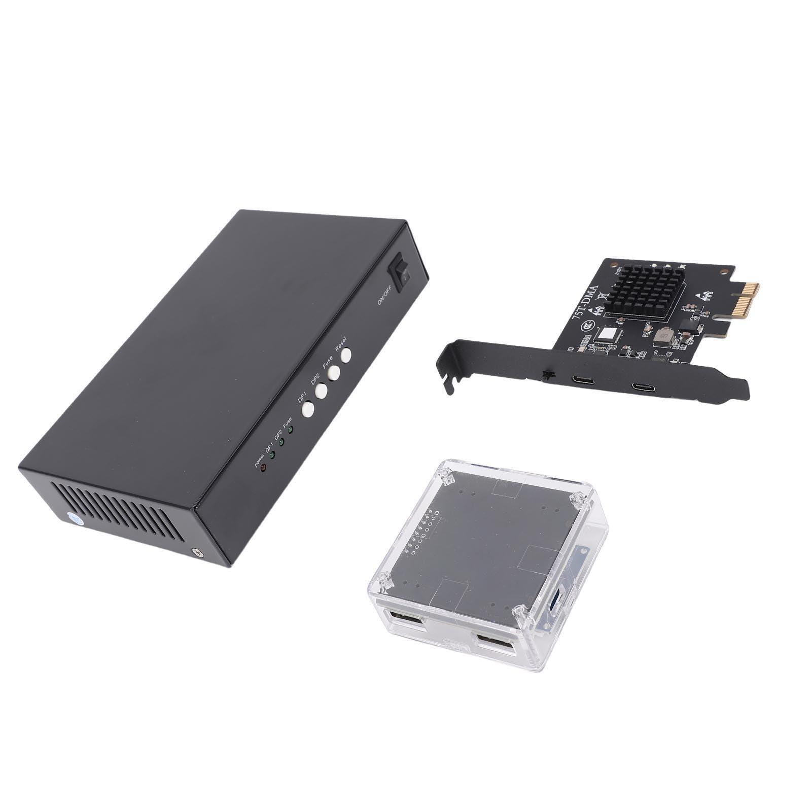 Luocute DMA Fuser, 3840x2160 144Hz DisplayPort Video Board Kit mit KMBOX Tastatur-Maus-Controller, für Gaming-Videobearbeitung und Multi-Screen-Display-Anwendungen
