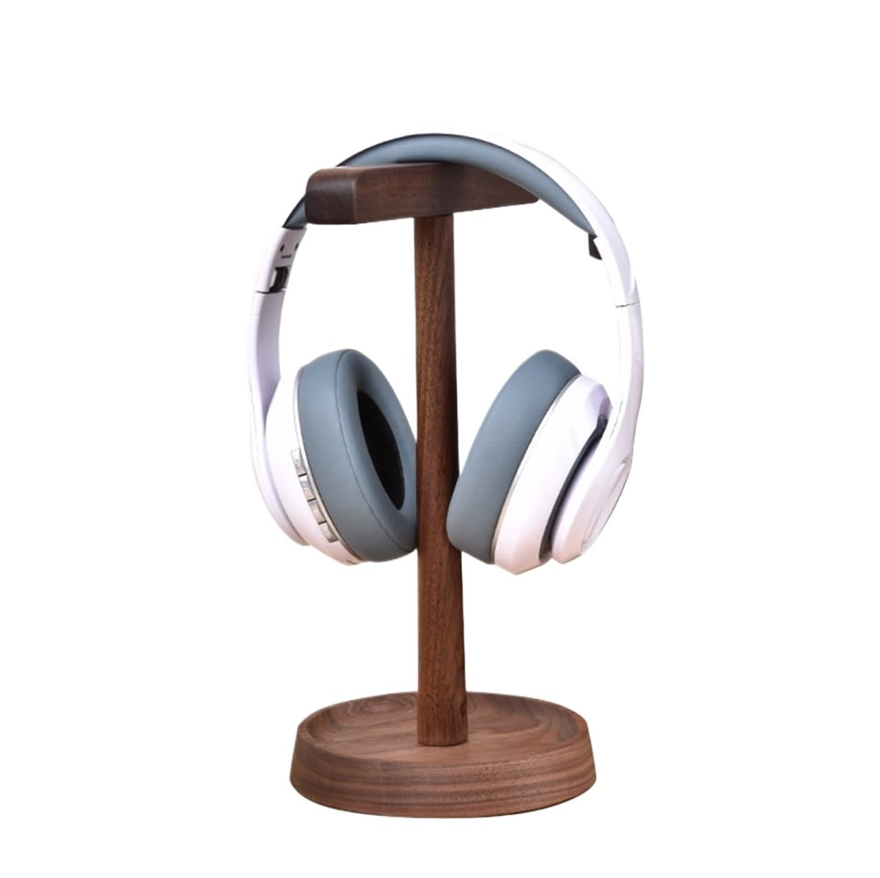 MRKU Kopfhörerständer, Headset-Haken, Tischaufhänger aus Walnussholz, kreative Ohrhörer-Displays
