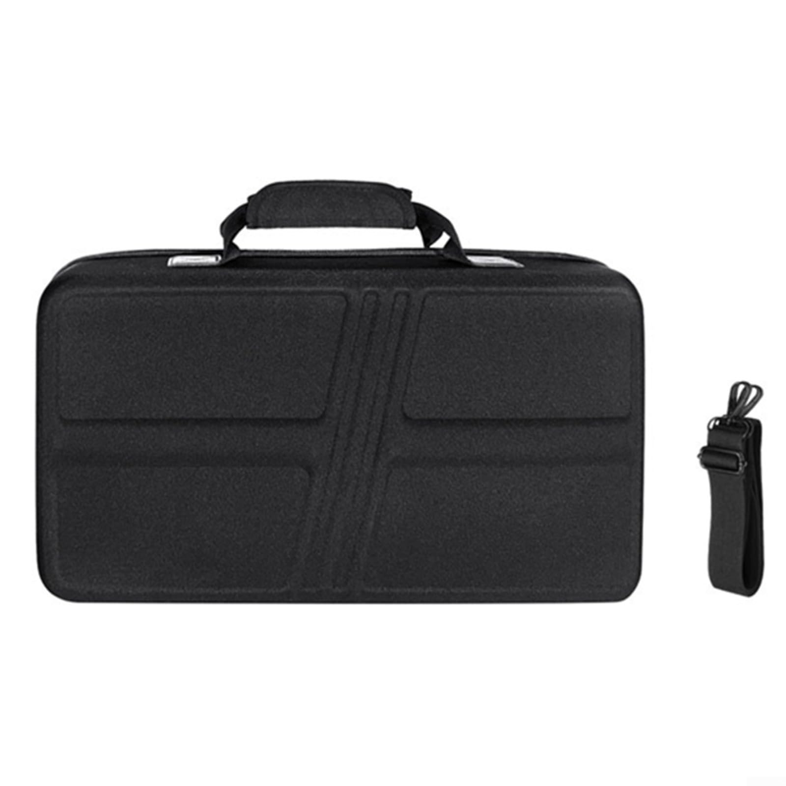 Hartschalen-Tragetasche für PS5 Pro, EVA-Reise-Schutztasche mit individuellen Fächern für Konsole, Controller und Discs, Schwarz