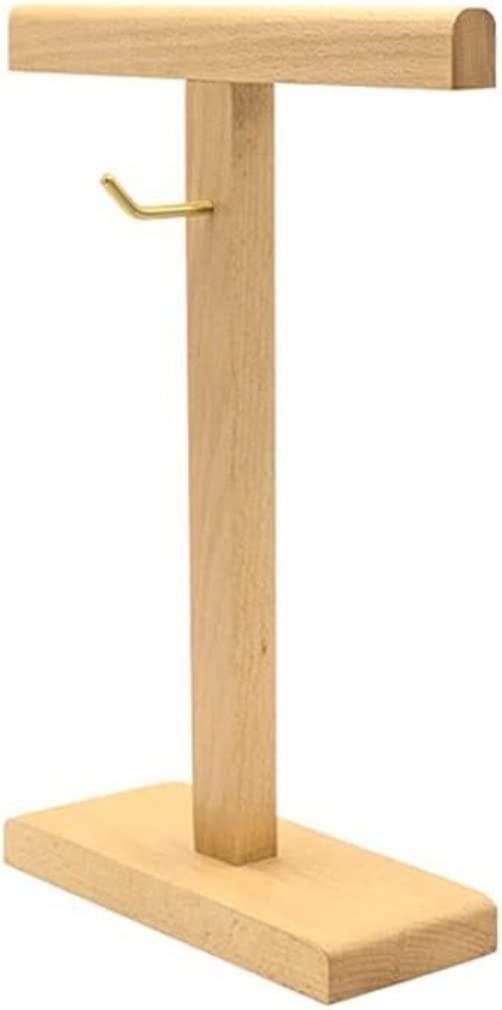 MRKU Kopfhörerständer, Headset-Haken, Tischablage, vertikale Halterung aus Holz, multifunktionales Metall